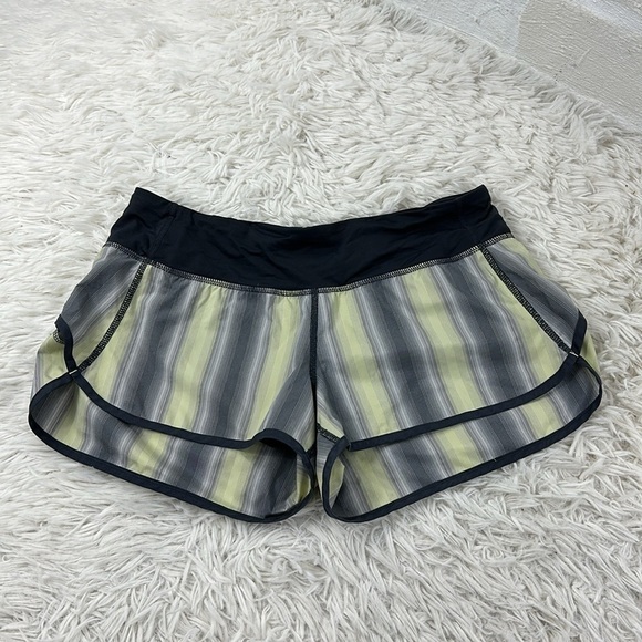 🔥$SALE$🔥 Lululemon Speed Short Coal Citron Ombre (vertical stripes) - Picture 1 of 5